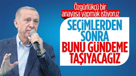 Cumhurbaşkanı Erdoğan: Önümüzdeki dönemde en büyük hedefimiz  sivil, özgürlükçü ve kuşatıcı bir anayasa